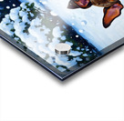 Sleepy Dachshund Puppy Warms Up By Cozy Winter Fireplace Acrylic print