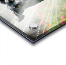 Wet German Shepherd Puppy Rests By Sprinkler Happily Impression Acrylique