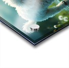 Poodle Puppy Discovers Her Reflection In A Puddle Impression Acrylique