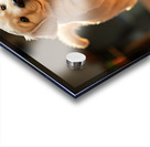 Golden Retriever Puppy Reaches For Plant Pot Impression Acrylique