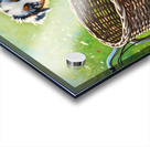 Australian Shepherd Puppy Discovers Bicycle Basket Adventure Impression Acrylique