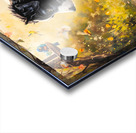 Content Border Collie Puppy Enjoys Watching Birds From Garden Below Acrylic print