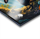 Sleepy Boston Terrier Puppy Rests After Shadow Adventure Impression Acrylique