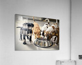 Cane Corso Puppy Waits His Turn At Water Bowl Impression acrylique