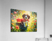 Beagle Puppy Discovers His Magic Cape Acrylic Print