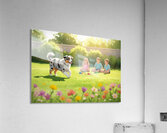 Australian Shepherd Puppy Meets New Friends Impression acrylique