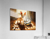 Guilty Chihuahua Puppy After Food Mess Impression acrylique