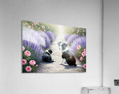 Border Collie Puppy Rests After Adventure With Siblings Impression acrylique