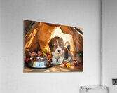 Beagle Puppy Discovers Perfect Hiding Spot Acrylic Print