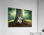 Successful Bichon Pirate Finds Amazing Treasure Chest Acrylic Print