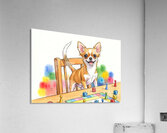 Puppy Participates In Family Board Game Acrylic Print