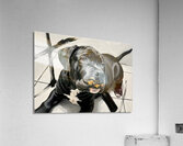 Happy Puppy Enjoys Delicious Peanut Butter Experience Acrylic Print