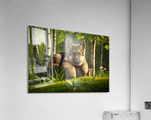 Curious Puppy King Spots Something Interesting Impression acrylique