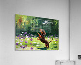 Dachshund Puppy Discovers Flying Toy Acrylic Print