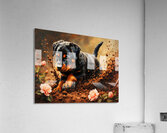 Happy Muddy Puppy Admires Digging Work Acrylic Print