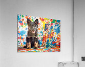 German Shepherd Puppy Gets Clean After Art Adventure Impression acrylique