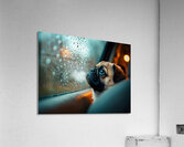 Pug Puppy Watches First Rainstorm From Car Window Impression acrylique