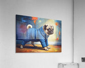 Pug Puppy Successfully Escapes Sleeve Acrylic Print