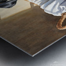 Puppy Cane Corso Discovers Cozy Laundry Basket Metal print