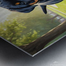 Young Rottweiler Puppy Explores The Park Alone Impression metal