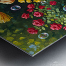 Celebrating Puppy Graduate Jumps For Joy Metal print