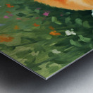 Satisfied Pomeranian Puppy After Playtime Impression metal