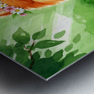 Pomeranian Puppy Discovers A Beautiful Flower Crown Metal print