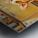 Corgi Puppy Discovers Birthday Cake Impression metal