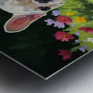 French Bulldog Puppy Running In Sunny Yard Impression metal