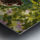 German Shorthaired Pointer Puppy Befriends Cat Metal print