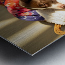 German Shorthaired Pointer Puppy Discovers Cozy Basket Impression metal