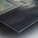 Bichon Frise Puppy Discovers Empty Food Bowl Metal print