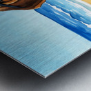 Beagle Puppy Gets Ready For Beach Adventure Impression metal