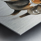 Beagle Puppy Approaches The Crowded Water Bowl Metal print