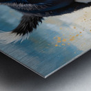 Husky Puppy Digging Excitedly In Beach Sand Metal print