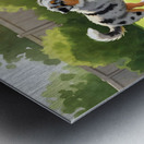 Australian Shepherd Puppy Meets New Friends Impression metal