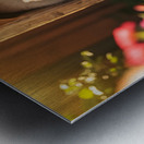 Happy Puppy Celebrates His Cat Flap Adventure Impression metal