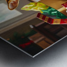 Chihuahua Puppy Discovers Christmas Morning Surprises Impression metal