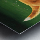 Proud Corgi Puppy Celebrates Learning New Trick Metal print