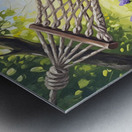 Beagle Puppy Discovers Perfect Hammock Spot Metal print