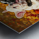 French Bulldog Puppy Rests After Autumn Play Metal print