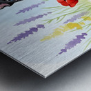 Boston Terrier Puppy Discovers Wildflower Meadow Impression metal