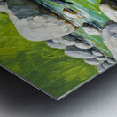 Sleepy Border Collie Puppy Rests Under The Oak Tree Impression metal