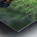 Determined Rottweiler Puppy Ready To Resume Reading Metal print