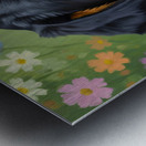 Sleepy Rottweiler Puppy Dreams Over Open Book Impression metal