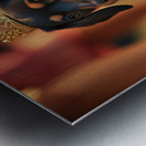 Tired Birthday Puppy Rests After Party Fun Impression metal