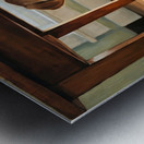 Brave Labrador Puppy Emerges After Storm Passes Metal print