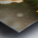 Golden Retriever Puppy Discovers Herb Pile Impression metal