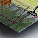 Happy Puppy Relaxes After Fun Adventure Metal print