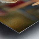 Puppy Waits Eagerly At School Gate For Children Metal print